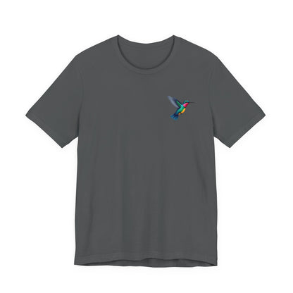 Hummingbird Unisex Jersey Tee, Soft Casual T-Shirt, Nature Lover Gift, Everyday Wear, Spring Fashion, Birdwatcher Apparel