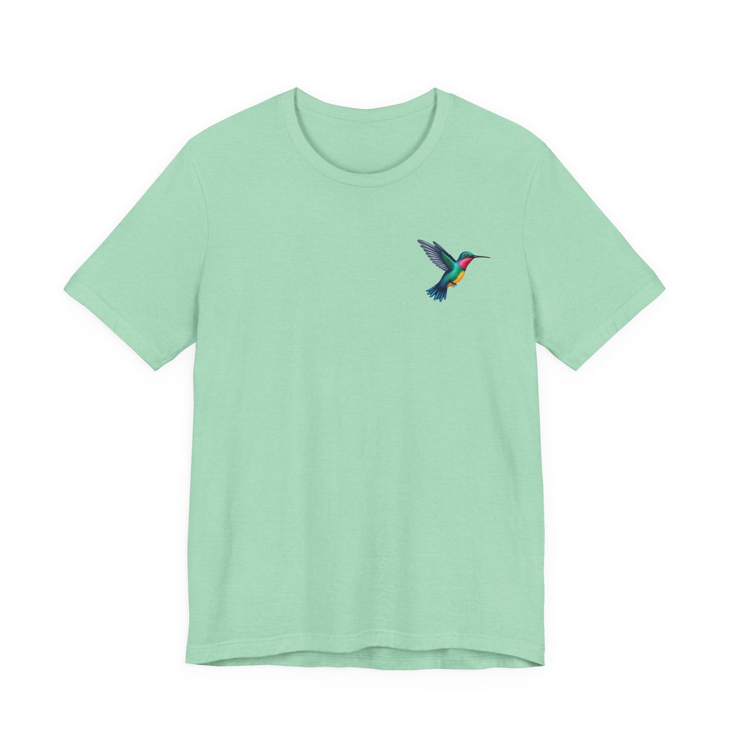 Hummingbird Unisex Jersey Tee, Soft Casual T-Shirt, Nature Lover Gift, Everyday Wear, Spring Fashion, Birdwatcher Apparel