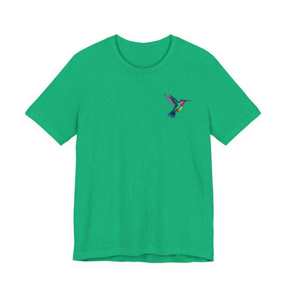 Hummingbird Unisex Jersey Tee, Soft Casual T-Shirt, Nature Lover Gift, Everyday Wear, Spring Fashion, Birdwatcher Apparel