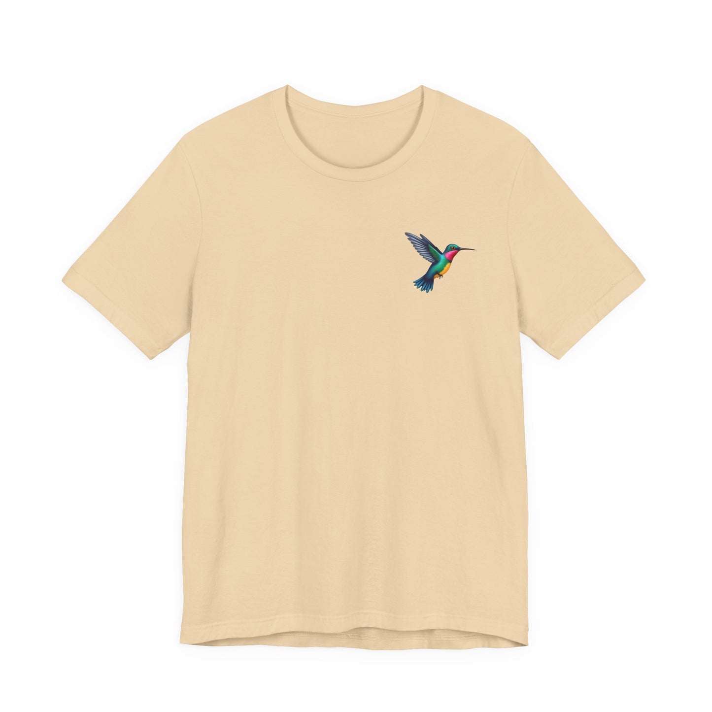 Hummingbird Unisex Jersey Tee, Soft Casual T-Shirt, Nature Lover Gift, Everyday Wear, Spring Fashion, Birdwatcher Apparel