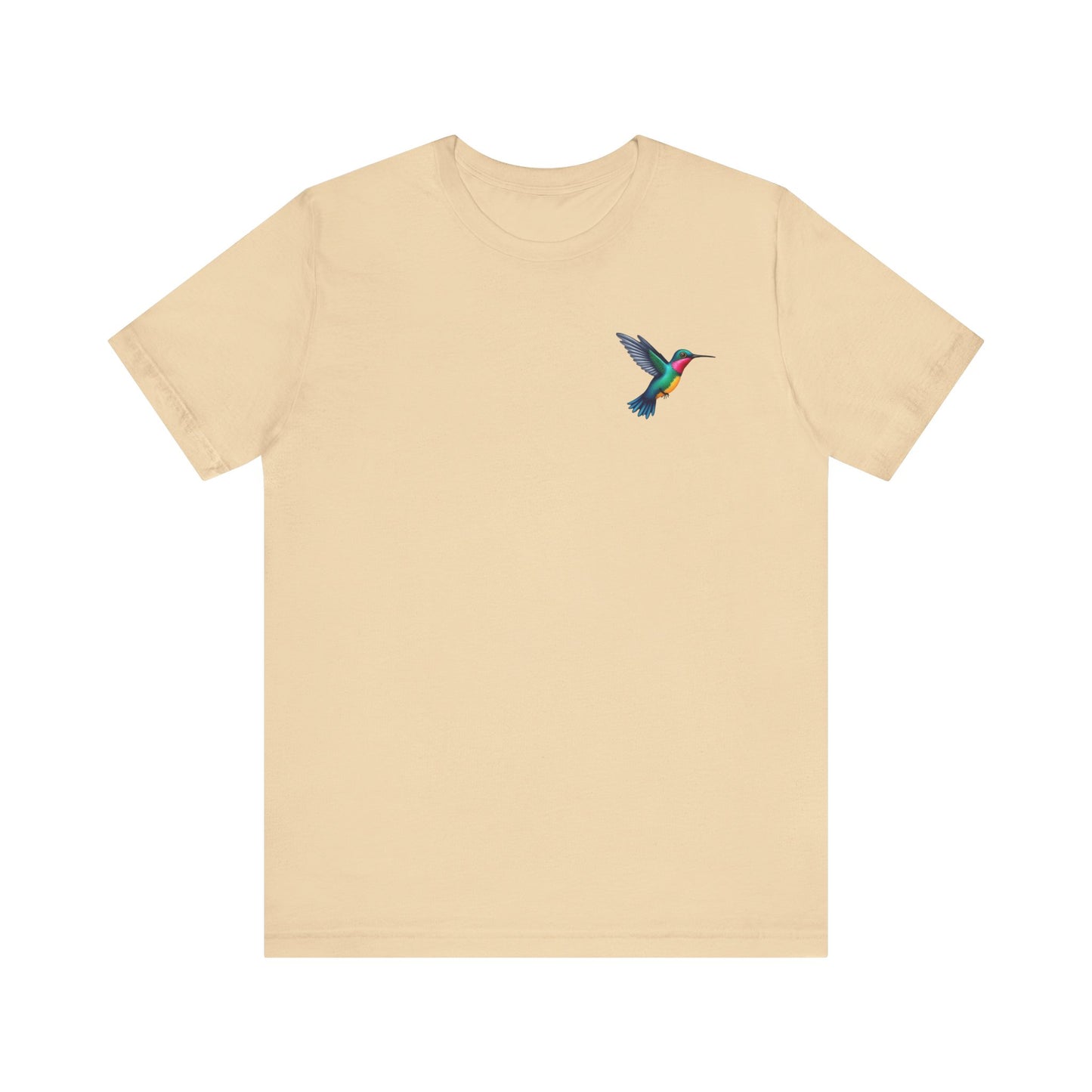 Hummingbird Unisex Jersey Tee, Soft Casual T-Shirt, Nature Lover Gift, Everyday Wear, Spring Fashion, Birdwatcher Apparel