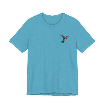 Hummingbird Unisex Jersey Tee, Soft Casual T-Shirt, Nature Lover Gift, Everyday Wear, Spring Fashion, Birdwatcher Apparel