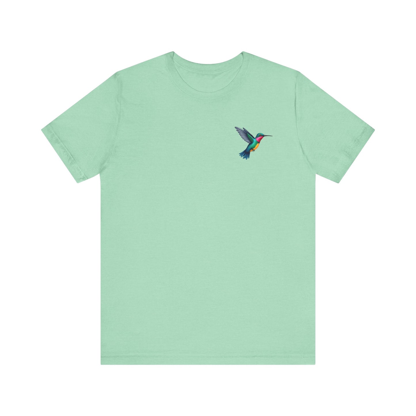 Hummingbird Unisex Jersey Tee, Soft Casual T-Shirt, Nature Lover Gift, Everyday Wear, Spring Fashion, Birdwatcher Apparel