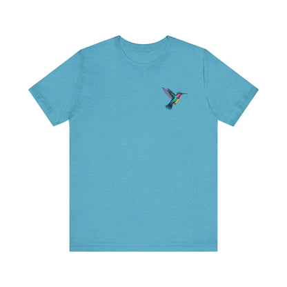 Hummingbird Unisex Jersey Tee, Soft Casual T-Shirt, Nature Lover Gift, Everyday Wear, Spring Fashion, Birdwatcher Apparel
